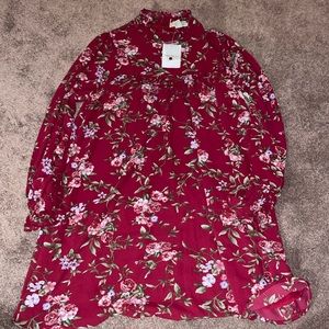 NWT forever 21 high neck long sleeved dress